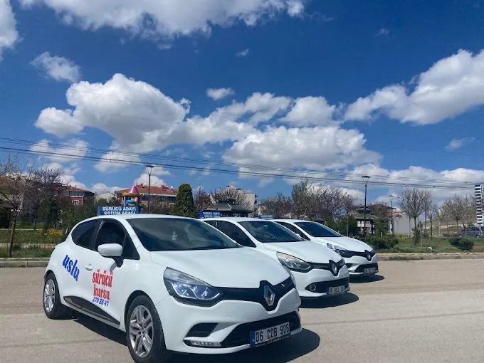 Sincan Uslu Sürücü Kursu logolu direksiyon eğitim otomobilleri