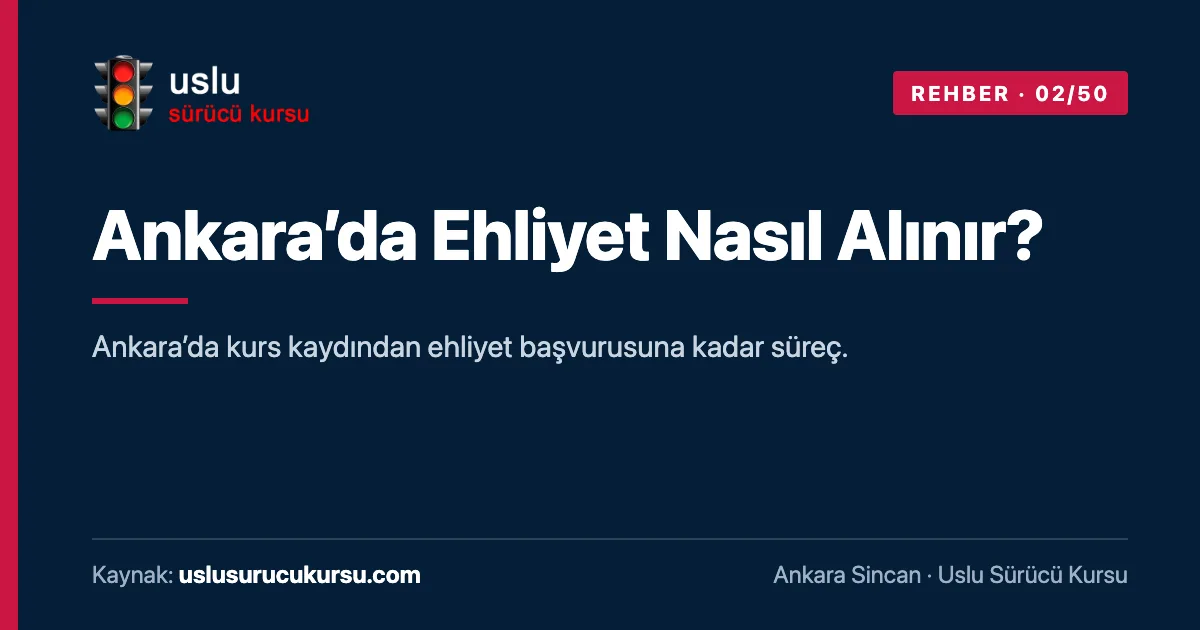 Ankara’da Ehliyet Nasıl Alınır?: Ankara Sincan Uslu Sürücü Kursu ehliyet rehberi görseli